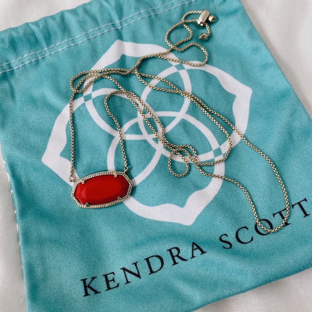 Kendra Scott Adjustable Necklace Bright Red